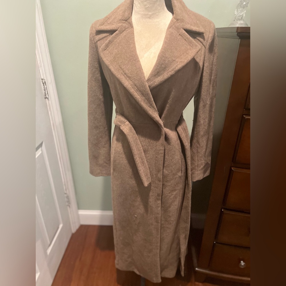 Calvin Klein Tan Belted Coat